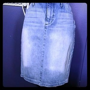 Denim Pencil Skirt